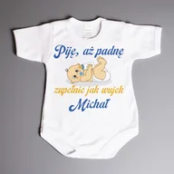 Body - Piję, aż padnę zupełnie jak wujek - body niemowlęce - miniaturka - grafika 1