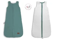 Śpiworki dla dzieci - Sleepee Dwustronny Śpiworek Muślinowy Summer Ocean Green 4-24 Miesiące 1.0 Tog - miniaturka - grafika 1