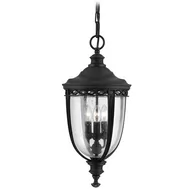 Lampy ogrodowe - Elstead Lighting English Bridle 3Lt Large Chain Lantern Black FE/EB8/L BLK Lampa wisząca ogrodowa IP23 stylowa FE/EB8/L BLK) - miniaturka - grafika 1