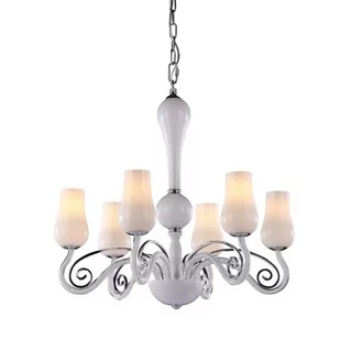 Italux Lampa wisząca Żyrandol LYBRA MD10904-6A Biały - Lampy sufitowe - miniaturka - grafika 1
