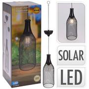 Lampy ogrodowe - ProGarden Koopman Wisząca lampa solarna LED do ogrodu, metalowa, 11 cm DT9000010 - miniaturka - grafika 1