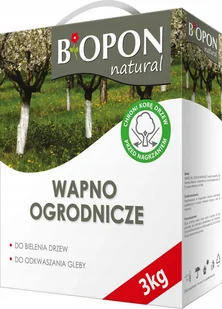 Biopon Wapno Ogrodnicze Do Bielenia i Odkwaszania 3kg Bio - Nawozy ogrodnicze - miniaturka - grafika 1