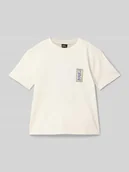 Koszulki dla chłopców - T-shirt z nadrukiem z logo - miniaturka - grafika 1