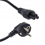 Kable - 2 x Przewód sieciowy C5 "koniczynka" 0,3m kątowy -> prosty do zasilacza - miniaturka - grafika 1