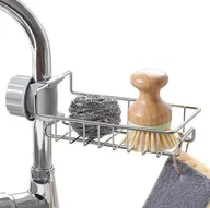 Akcesoria do sztućców - Kuchenny ORGANIZER zawieszany na kran 10x5cm srebrny AG901 - miniaturka - grafika 1