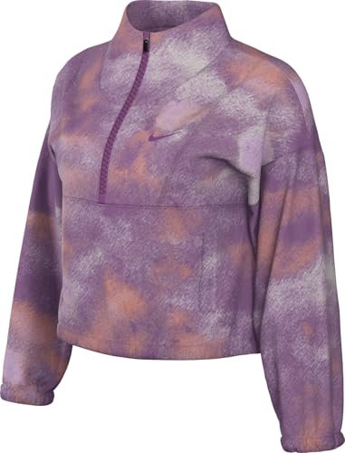 Nike Damski top One Therma-fit Oversize z polaru z zamkiem błyskawicznym na pół i nadrukiem (damski) górna część