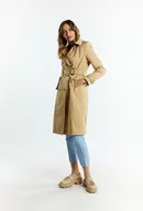 Płaszcze damskie - Dwurzędowy płaszcz typu trencz - Monnari - miniaturka - grafika 1