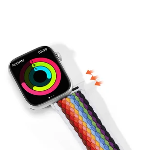 Dux Ducis Strap (Mixture II Version) pasek Apple Watch SE, 8, 7, 6, 5, 4, 3, 2, 1 (41, 40, 38 mm) pleciona opaska bransoleta pale stripes - Akcesoria do smartwatchy - miniaturka - grafika 8