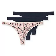 Majtki damskie - Schiesser 3PACK Stringi bielizna damska, Wielokolorowy 2., L - miniaturka - grafika 1
