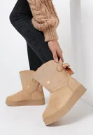 Śniegowce damskie - Beżowe Śniegowce Stikine - miniaturka - grafika 1