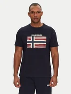 Koszulki męskie - Napapijri T-Shirt S-Lari NP0A4IE51761 Granatowy Regular Fit - miniaturka - grafika 1