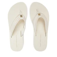 Klapki i japonki damskie - Japonki Tommy Hilfiger Th Stripes Beach Sandal FW0FW08528 Biały - miniaturka - grafika 1