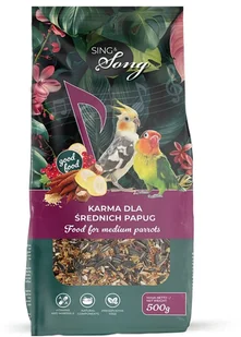SING&SONG karma dla średnich papug 500g - Karma dla ptaków - miniaturka - grafika 1