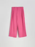 Spodnie damskie - Reserved - Szerokie spodnie - intensywny róż - miniaturka - grafika 1
