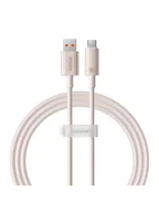 Kable USB - Baseus Fast Charging cable USB to USB-C Habitat Series 1m 100W (pink) - miniaturka - grafika 1