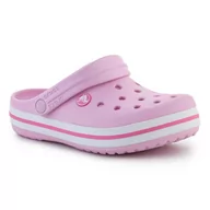 Buty dla dziewczynek - Klapki Crocs Crocband Clog K Ballerina Pink 207006-6GD różowe - miniaturka - grafika 1