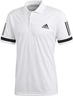 Koszulki męskie - Adidas Męska koszulka polo Club 3 Stripes z krótkim rękawem biały biały S CE1415 - grafika 1