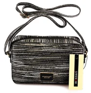 Torebki damskie - Torebka MONNARI Czarno-Szara Listonoszka z Logo - miniaturka - grafika 1