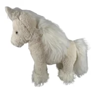 Maskotki i pluszaki - Maskotka Pluszowa Pluszak Zabawka Biały Koń Konik Włochaty 40Cm - miniaturka - grafika 1