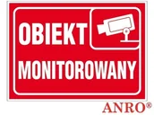 Tablice BHP - ANRO Znak Bezpieczeństwa "Obiekt monitorowany" - miniaturka - grafika 1