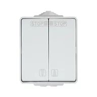 Wyłączniki światła i elektryczne - Efapel Włącznik żaluzjowy SZARY IP65 WATERPROOF - miniaturka - grafika 1