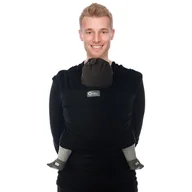 Chusty do noszenia dzieci - chusta do noszenia Babylonia Carrier TRICOT-SLEN ORGANIC czarna elastyczna - miniaturka - grafika 1