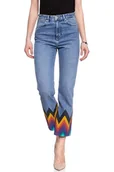 Spodnie męskie - Wragler, Spodnie damskie, Retro Crop Straight Kabel Blue W27Yer19K, rozmiar W24 L32 - miniaturka - grafika 1