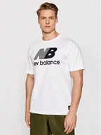 Koszulki męskie - New Balance T-Shirt MT01518 Biały Relaxed Fit - miniaturka - grafika 1