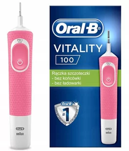 SZCZOTECZKA ELEKTRYCZNA ORAL-B VITALITY 100 RĄCZKA różowa - Szczoteczki elektryczne - miniaturka - grafika 1