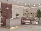 Biurka - SANDIE - ryflowana lada kosmetyczna, recepcyjna - miniaturka - grafika 1