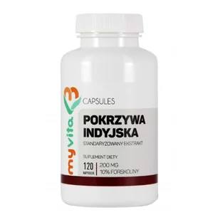 MyVita PRONESS Pokrzywa indyjska 200mg forskolina 10% ekstrakt 120 kapsułek - Suplementy naturalne - miniaturka - grafika 1