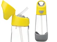 Bidony dla dzieci - B.BOX Bidon dla DZIECKA Tritanowa BUTELKA na wodę ze SŁOMKĄ 600 ml LEMON SHERBET - miniaturka - grafika 1