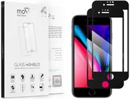 Szkła hartowane na telefon - movear 2 szt. Szkło Hartowane 9H na Apple iPhone 8 / 7 do Etui GLASS mSHIELD 2.5D MAX Czarne A0I87GMM14ABK2 - miniaturka - grafika 1