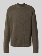 Swetry męskie - Sweter z dzianiny z prążkowanymi wykończeniami - miniaturka - grafika 1