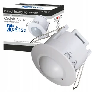 Mikrofalowy Czujnik Ruchu 360° 1200W Podtynkowy Sufitowy Led 6S - Akcesoria do oświetlenia - miniaturka - grafika 1