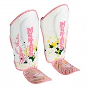 Ochraniacze do sportów walki - Nagolenniki ze stópką MJE - NS-ART-PINK - miniaturka - grafika 1