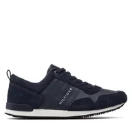 Sneakersy męskie - Sneakersy Tommy Hilfiger Iconic Leather Suede Mix Runner FM0FM00924 Granatowy - miniaturka - grafika 1