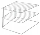 Pudła i pojemniki do przechowywania - Metaltex 364002095 Palio szafka narożna zastosowania, 2-piętrowy, 25 x 25 x 19 cm, srebrny 364002 - miniaturka - grafika 1