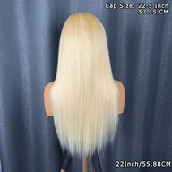 Pozostałe akcesoria fryzjerskie - TEMU 1 szt. Peruka z włosów ludzkich Brazilian dla kobiet, 13x4 HD Transparentny wątek z przodu, Prosta blond włosy, Przed-wydrane z naturalnym - miniaturka - grafika 1