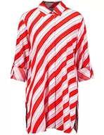 Bluzki damskie - Gerry Weber Damska bluzka 160015-31412, ecru/biały/czerwony/pomarańczowy paski, 44, ecru/biały/czerwony/pomarańczowy paski - miniaturka - grafika 1
