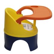 Krzesełka do karmienia - Przenośne krzesełko dla dziecka do karmienia i zabawy - żółto granatowe - miniaturka - grafika 1