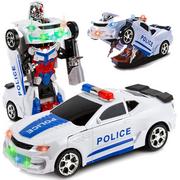 Samochody i pojazdy dla dzieci - Samochód Policja 2W1 Auto-Robot Światła Dźwięk Led U459 - miniaturka - grafika 1