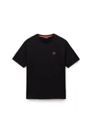 Koszulki męskie - t-shirt uomo napapijri s-badge np0a8949 9411 black beuty - miniaturka - grafika 1