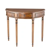 Konsole i sekretarzyki - Dekoria Dekoria Konsola półokrągła Charlie brown 84x42x72cm 84x42x72cm 006-440 - miniaturka - grafika 1