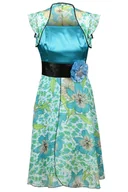 Sukienki - Sukienka FSU184 MULTIKOLOR TURKUS CIEMNY - Fokus - miniaturka - grafika 1