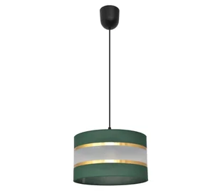 Żyrandol na lince HELEN 1xE27/60W/230V śr. 25 cm zielony/złoty - Lampy sufitowe - miniaturka - grafika 1