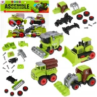 Klocki - POJAZDY ROLNICZE ROZKRĘCANE 4 SZTUKI ZABAWKA DLA DZIECI - miniaturka - grafika 1