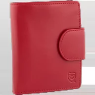 Portfele - Koruma, Damski Portfel Skórzany, Ochrona RFID (Czerwony) - SM-154PR - miniaturka - grafika 1