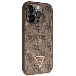 Etui Guess GUHCP14XP4TDSCPW na iPhone 14 Pro Max 6.7" - brązowe Crossbody 4G Metal Logo - Etui i futerały do telefonów - miniaturka - grafika 4