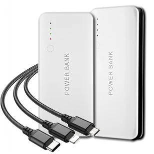 POWER BANK POWERBANK 20000mAh ŁADOWARKA 3xUSB DO KAŻDEGO TELEFONU+KABEL 3w1 - Powerbanki - miniaturka - grafika 1